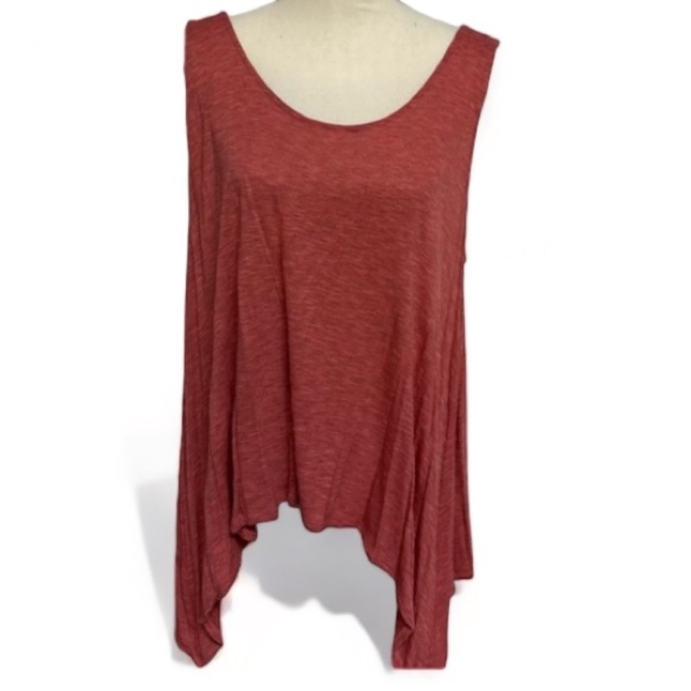 W-5 Anthropology Sleeveless Hi Low Sides With Back Zipper Top Size L EUC